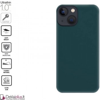 Silikoninis 1mm. storio dėklas - žalias (Apple Iphone 14)